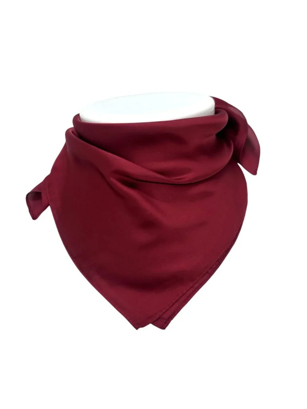 ❤️Elegant Square Silky Scarf Bandana Burgundy Hiyab Solid Soft Versatile Hiyab❤️